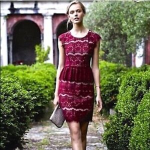Anthropologie Maeve Peplum lace dress